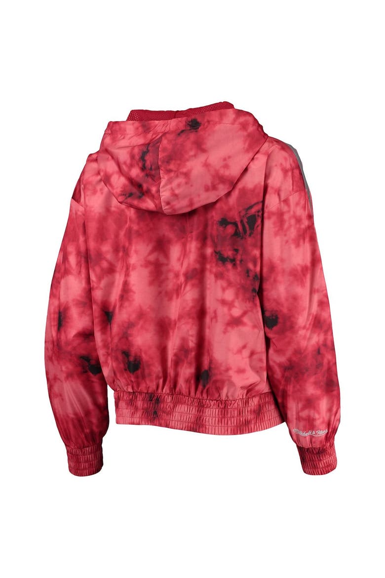 Women's Mitchell & Ness Red Chicago Bulls Galaxy Sublimated Windbreaker Pullover Full-Zip Hoodie, Alternate, color, Red