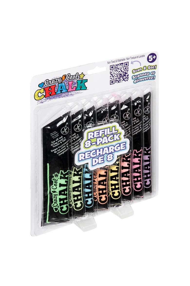 Cool Chalk Refill 8 Pack, Sidewalk and Driveway Art, Alternate, color, Multicolored