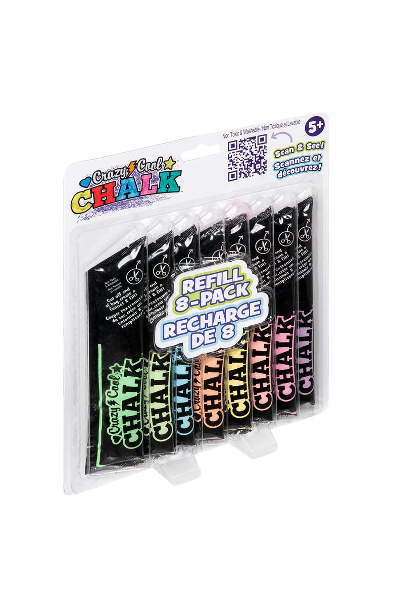 ALEX Cool Chalk Refill 8 Pack, Sidewalk and Driveway Art, Alternate, color, Multicolored