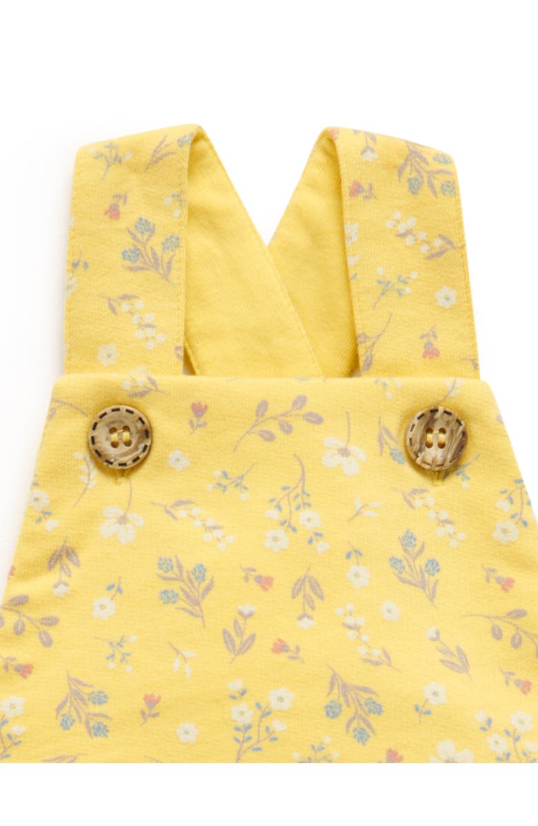 Purebaby Sunshine Ruffle Romper & Headband, Alternate, color, Sunshine Floral