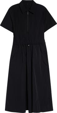 Moncler Half Zip Nylon Polo Dress