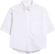 Maison Margiela Décortiqué Short Sleeve Poplin Button-Down Shirt
