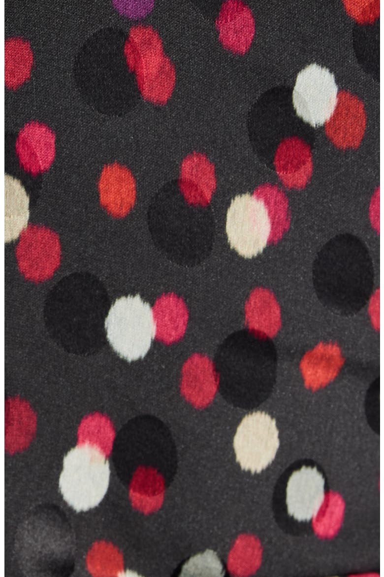 Elara Polka Dot Long Sleeve minidress, Alternate, color, BLACK/ RED