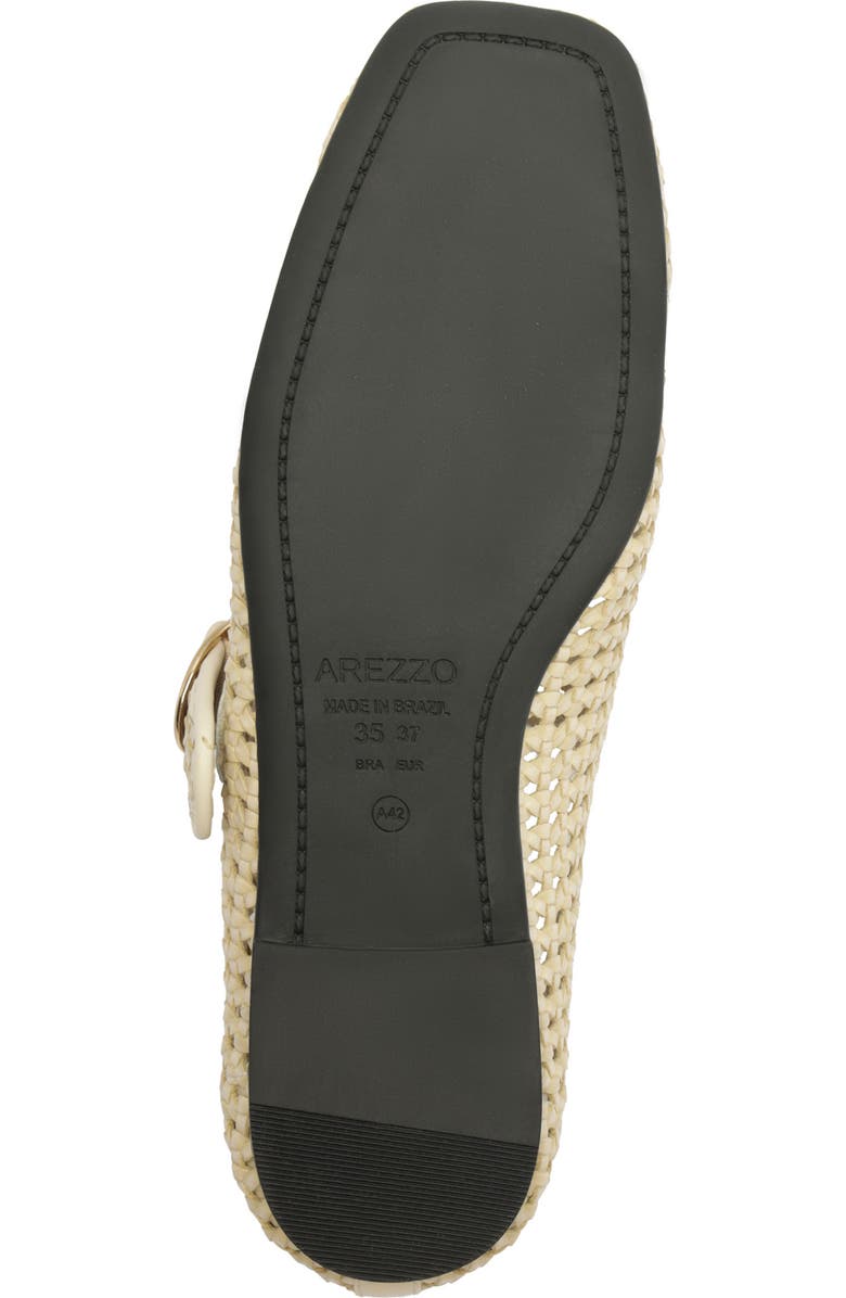 Arezzo Eve Woven Ballet Flat, Alternate, color, Polar White