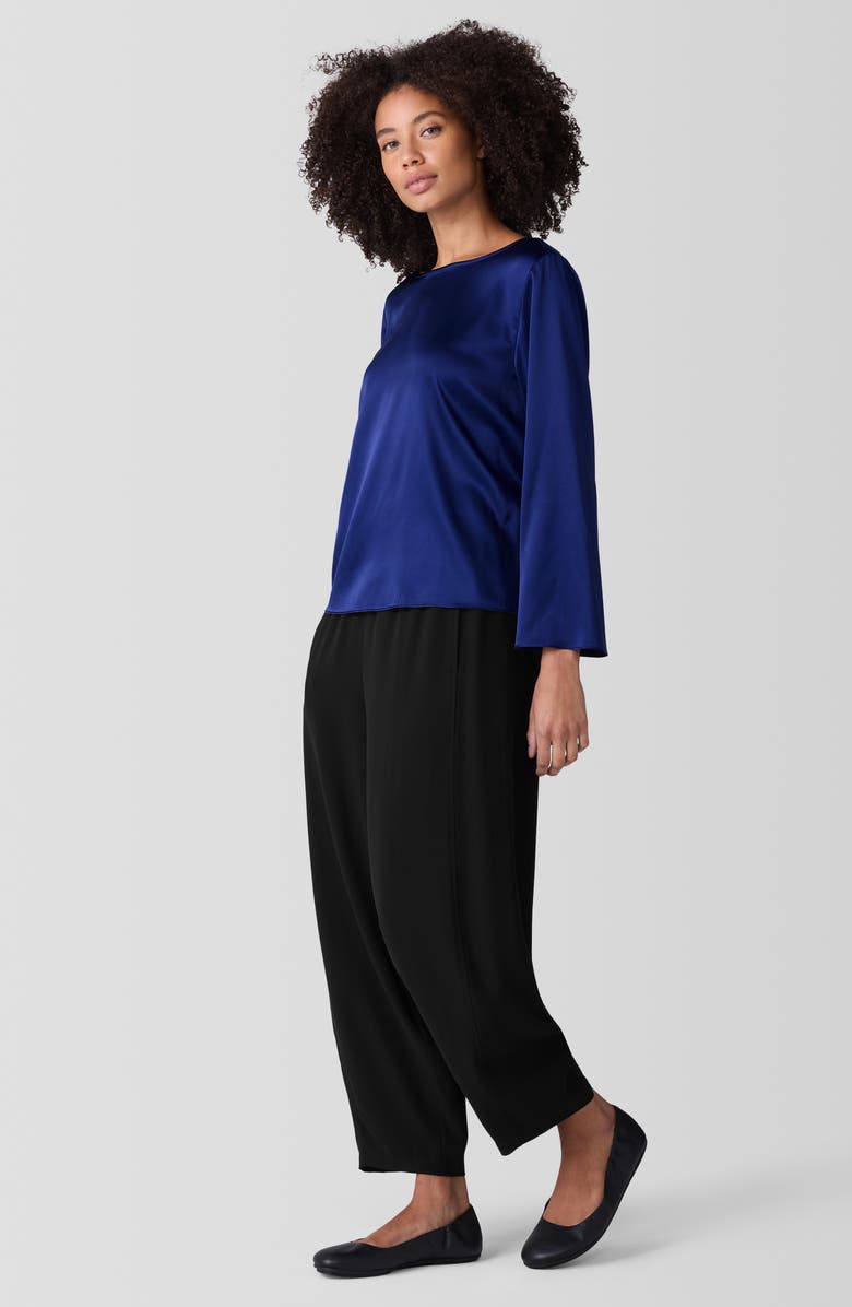 Eileen Fisher Stretch Silk Top, Alternate, color, Infinity