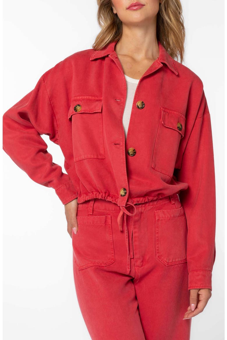 Leah Cropped Jacket, Main, color, RUBY