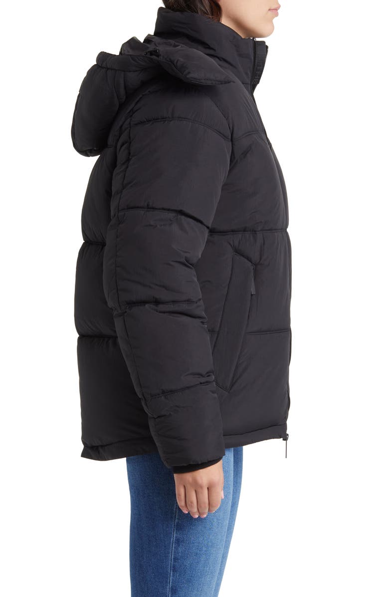 The Very Warm Hooded Water Resistant 500 Fill Power Down Recycled Nylon Puffer Jacket, Alternate, color, 