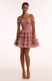Milla Fitted Tulle Mini Dress With Ruffles for Special Occasions