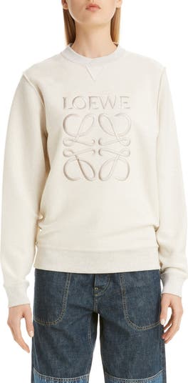☆LOEWE ベージュ ロゴ刺繍 トレーナー 5fc9552f-68b1-4ff8-9452-