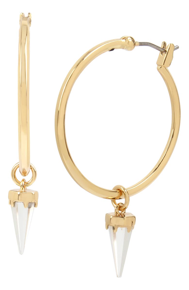 AllSaints Spike Drop Hoop Earrings, Main, color, 
