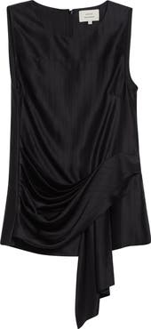 LOULOU DE SAISON Fonda Draped Asymmetric Top