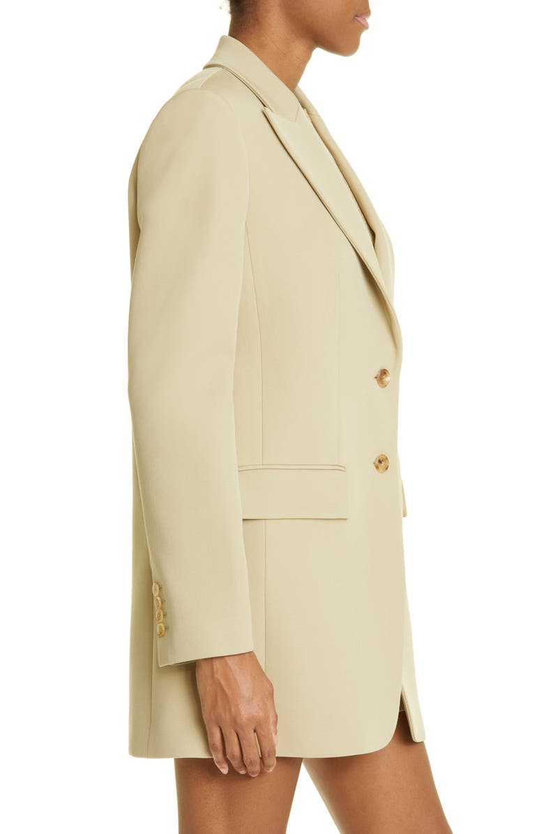 Michael Kors Collection Wool Gabardine Boyfriend Blazer, Alternate, color, 266 Dune