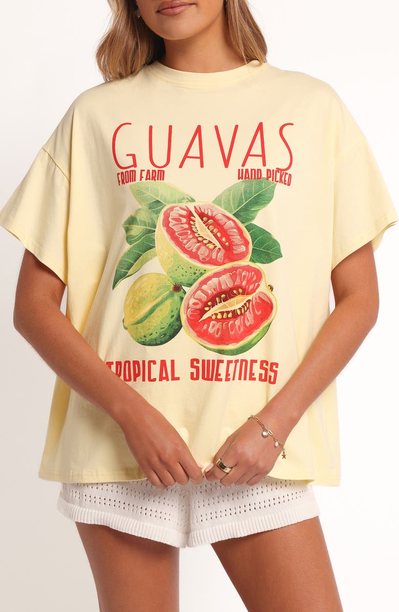 Petal & Pup Guavas Oversize Cotton Graphic T-Shirt, Main, color, 