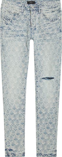 PURPLE BRAND P001 Jacquard Monogram Skinny Jeans | Nordstrom