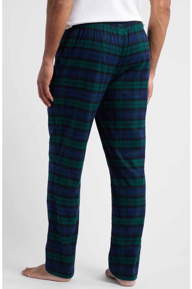 Holiday Print Flannel Lounge Pants, Alternate, color, CHARLESTON GREEN