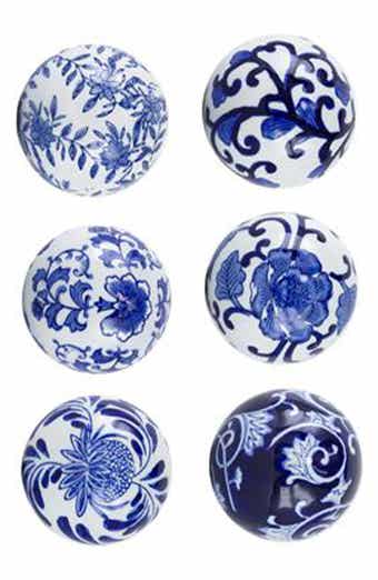 A & B Home Aline Set of 6 Decorative Orbs