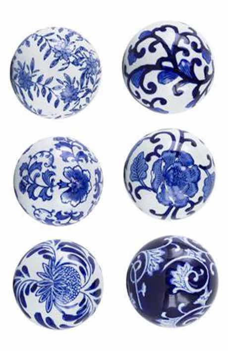 A & B Home Aline Set of 6 Decorative Orbs