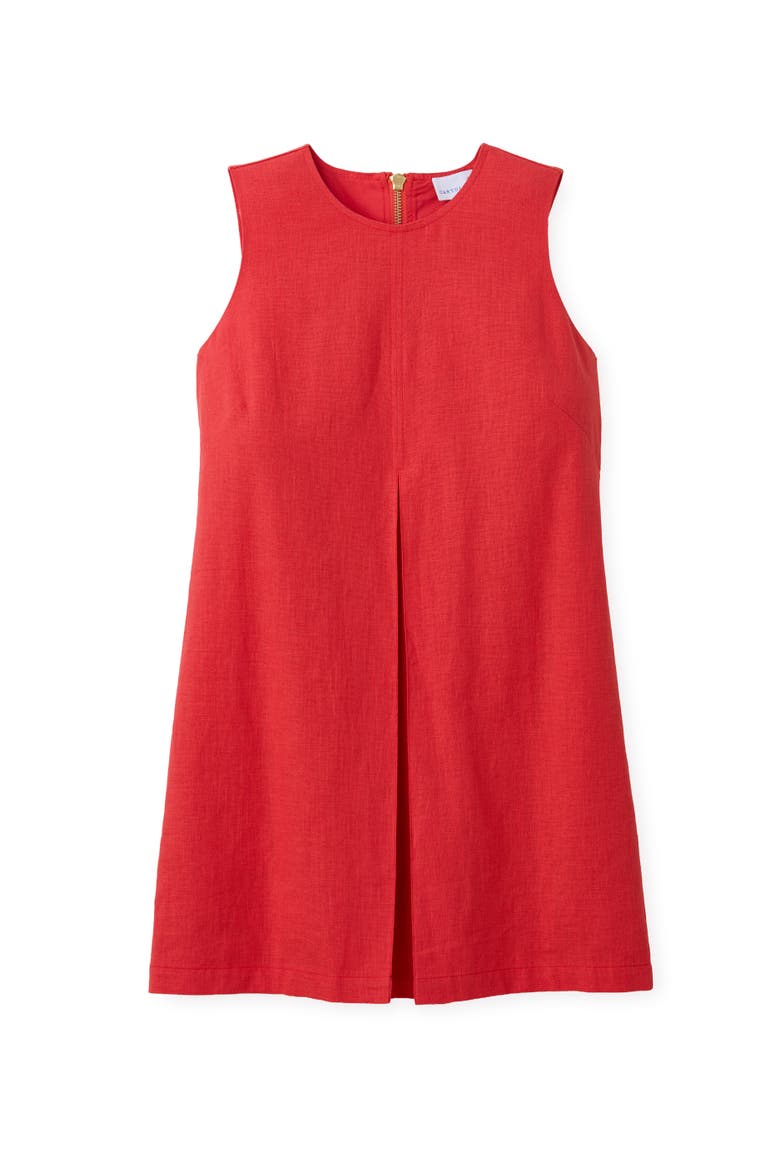 Fiona Linen Shift Dress, Alternate, color, Poppy