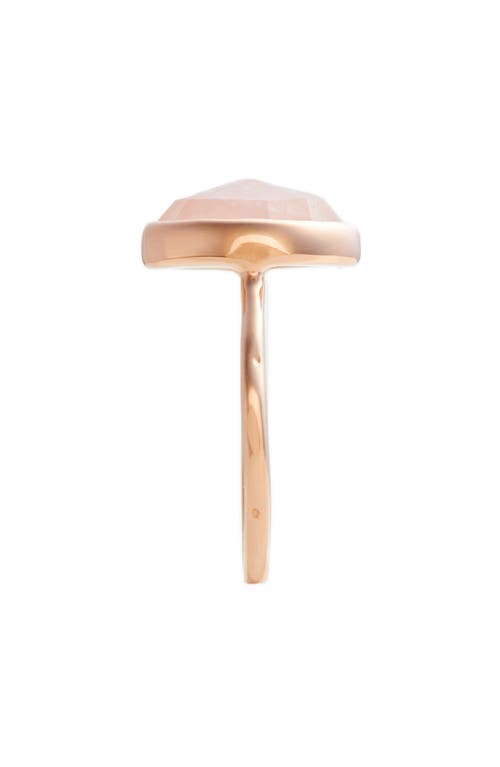 Monica Vinader Siren Quartz-gemstone 18ct Rose-gold And Silver Small Ring In Rose Gold/rose Quartz
