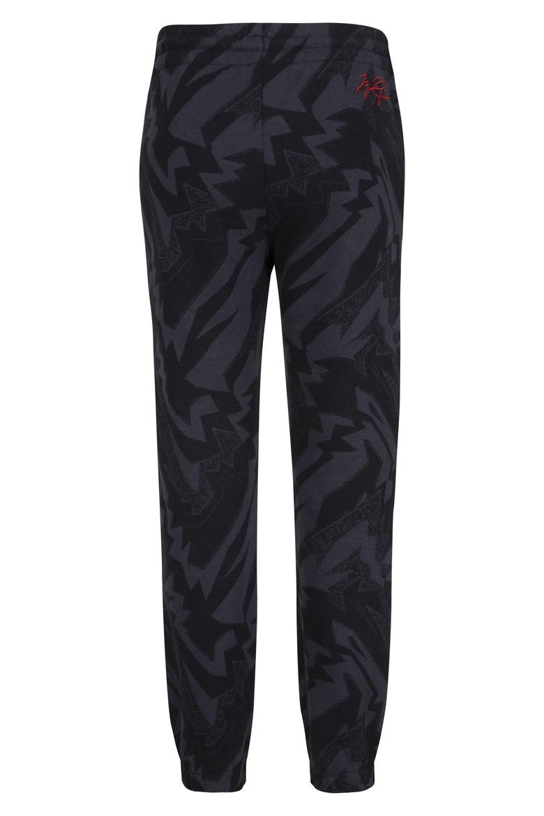 Kids' Essentials Allover Print Fleece Joggers, Alternate, color, BLACK