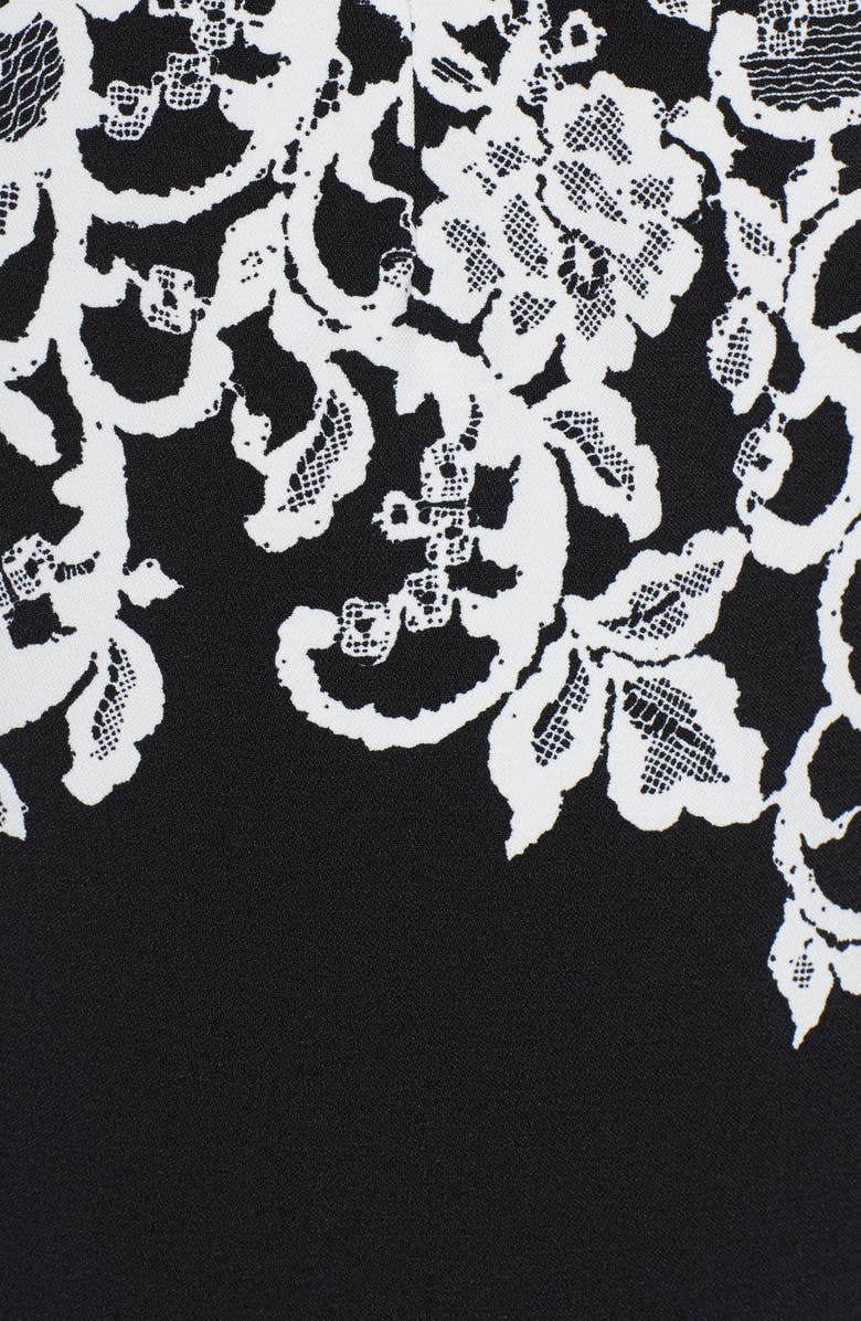 Adrianna Papell Placed Print Sheath Dress, Alternate, color, 