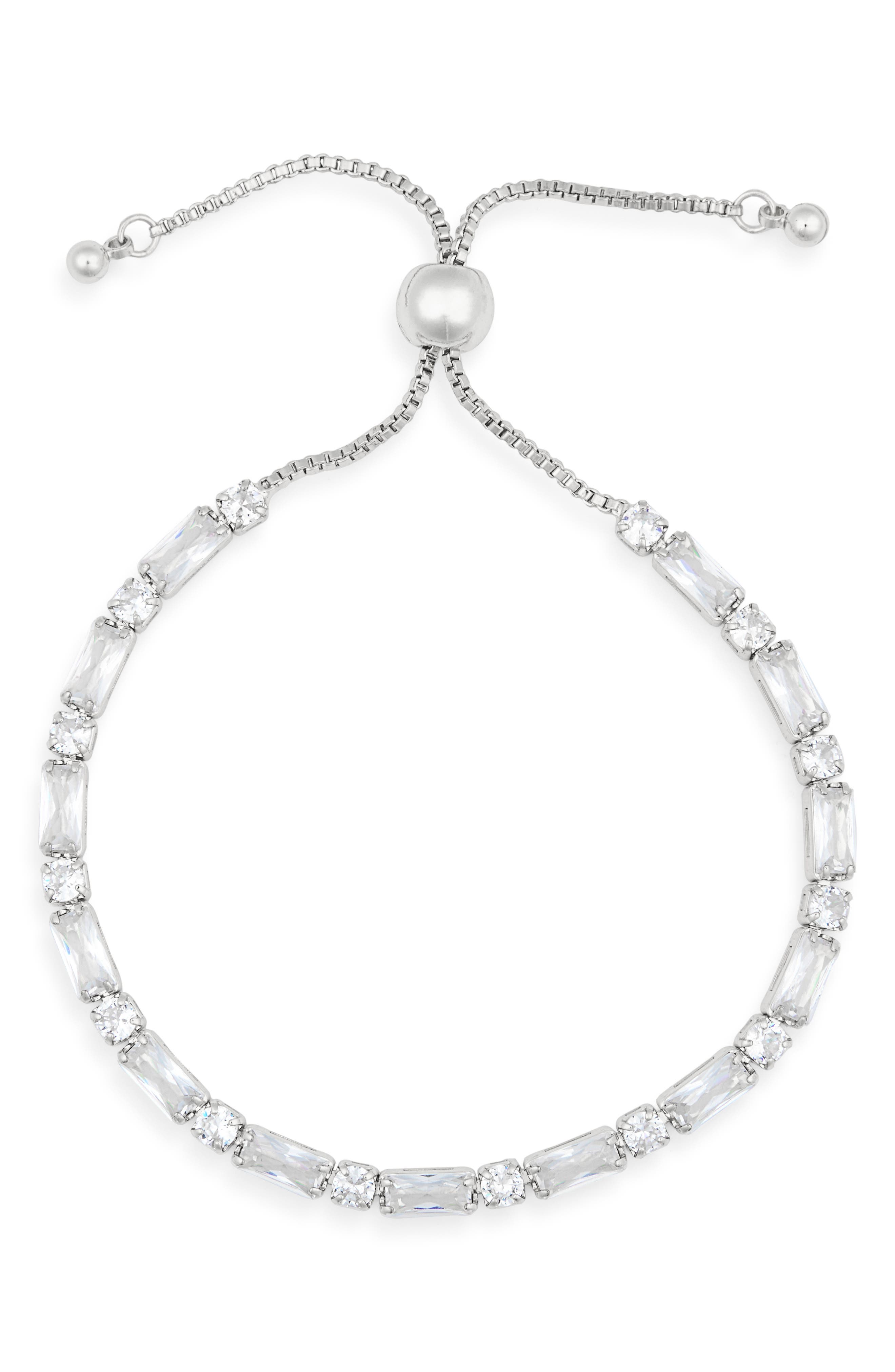NORDSTROM RACK Cubic Zirconia Adjustable Bracelet