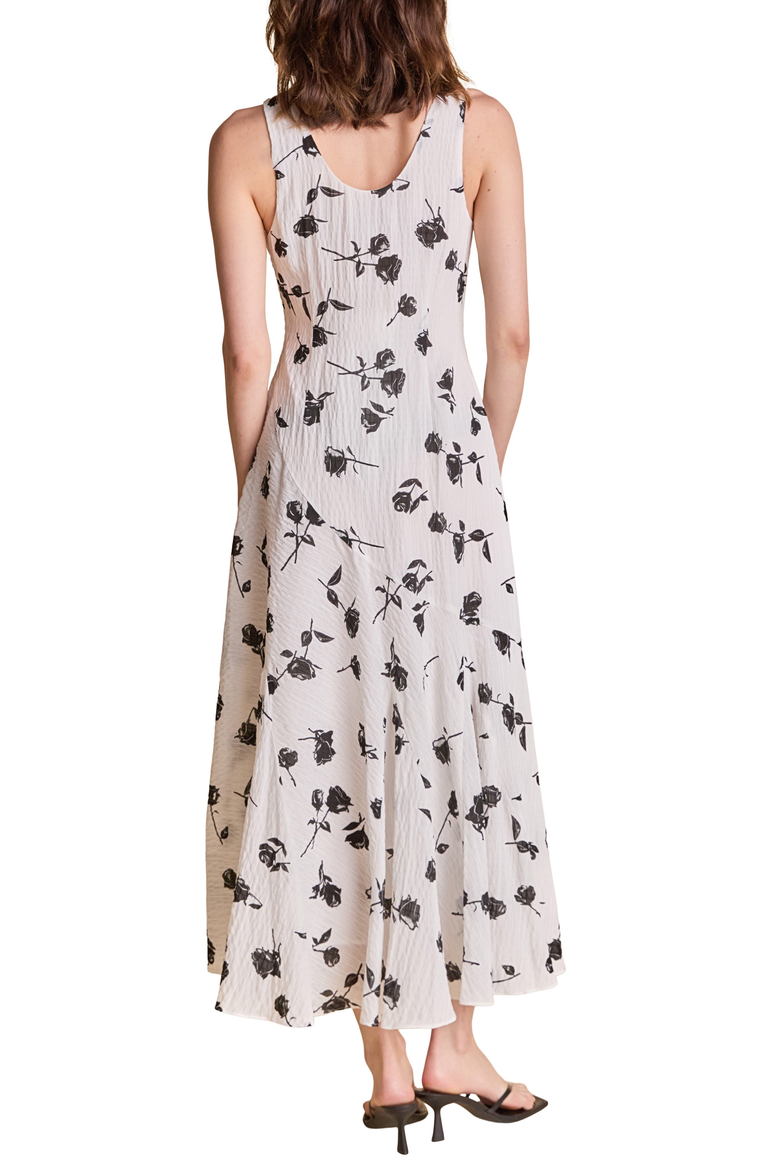 Floral Print Chiffon Dress - image 2