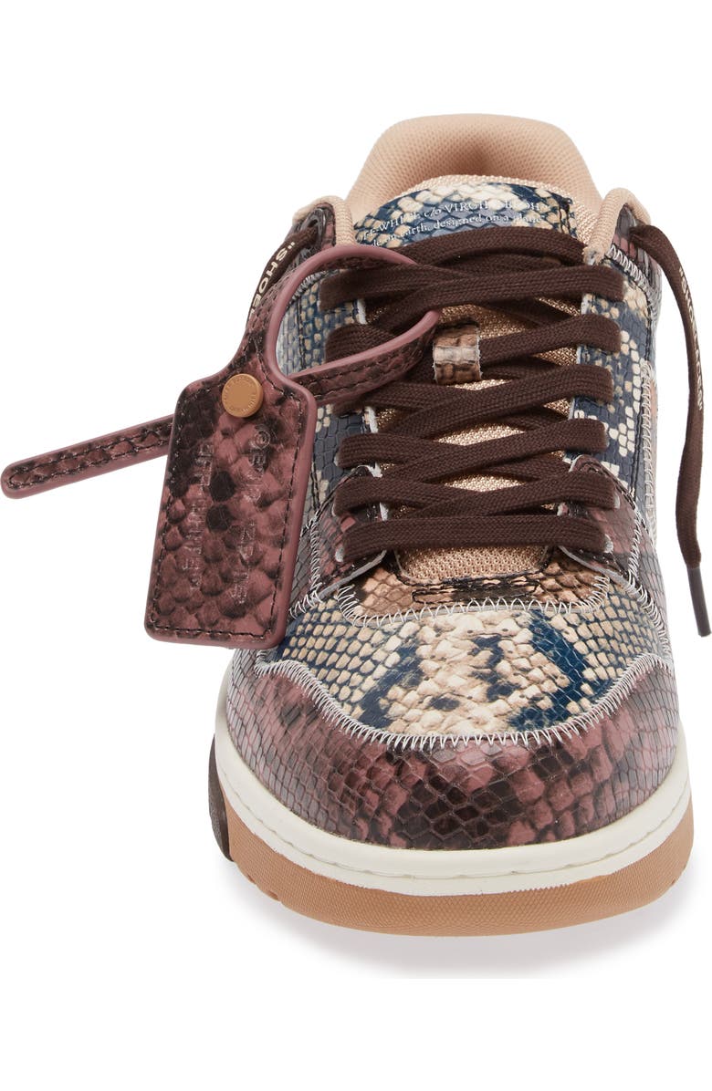 Off-White Out of Office Snakeskin Embossed Sneaker, Alternate, color,