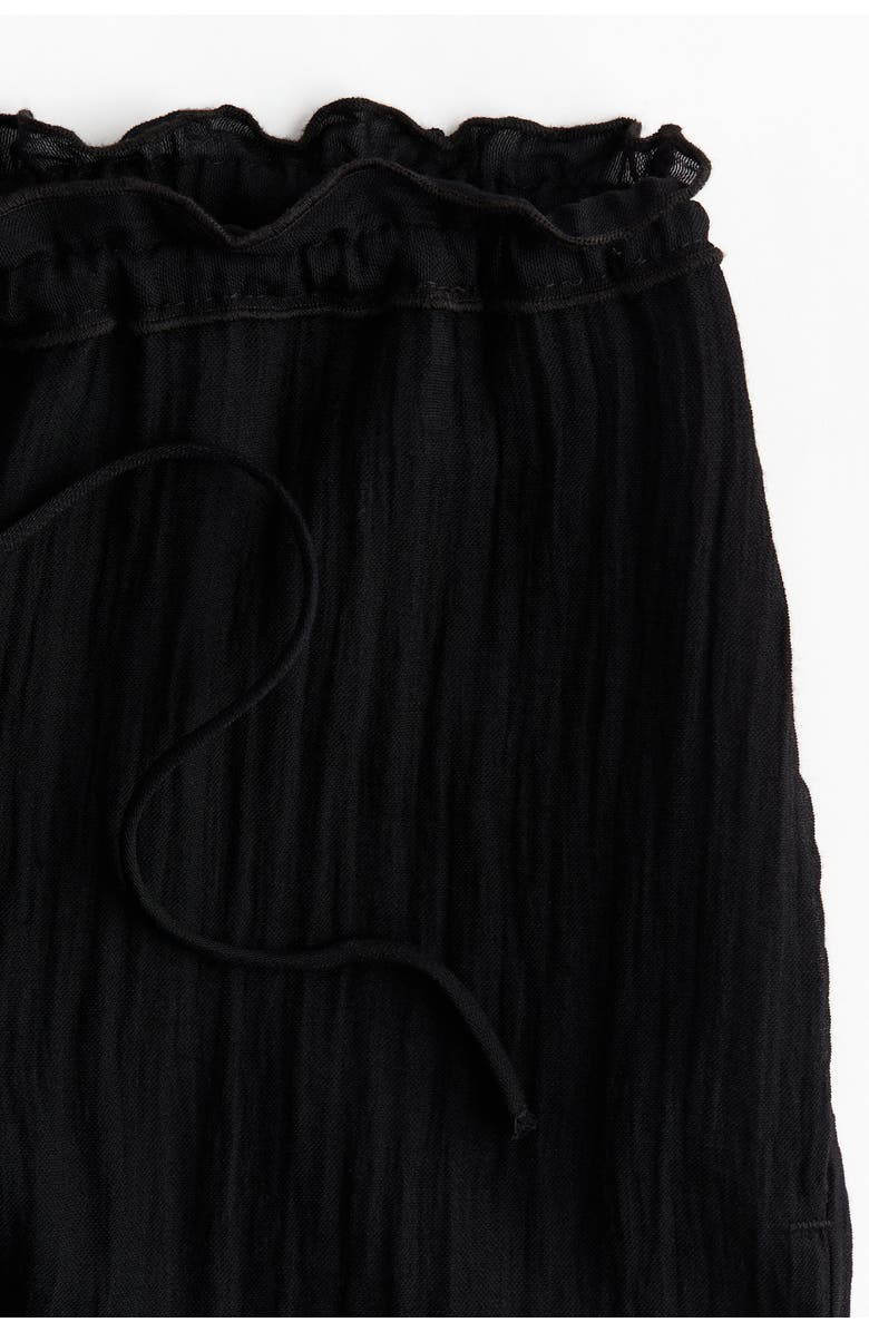 H&M Balloon Drawstring Trousers, Alternate, color, Black