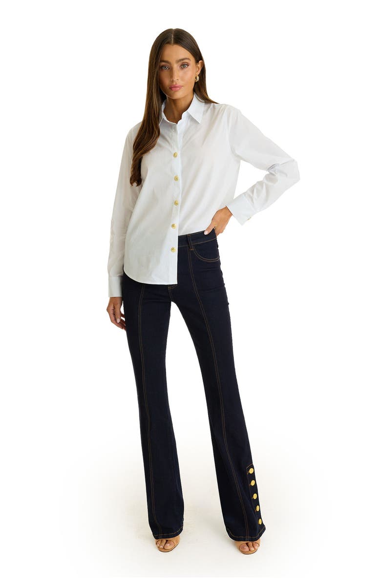 The Noli Shop Joelle Jean Jacket, Alternate, color, White