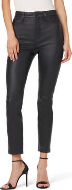 Hudson Jeans Harlow Leather Ultra High Waist Cigarette Jeans