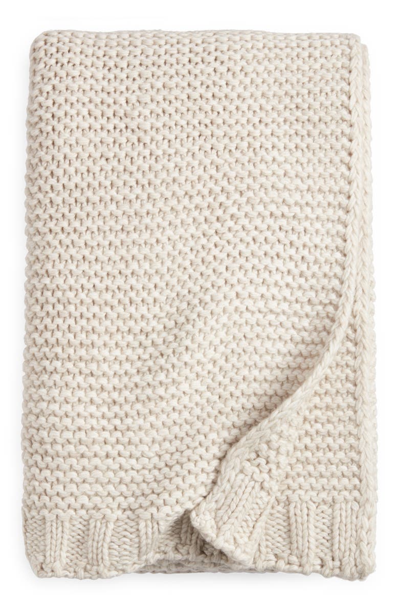 Nordstrom Heathered Knit Throw Blanket, Main, color,