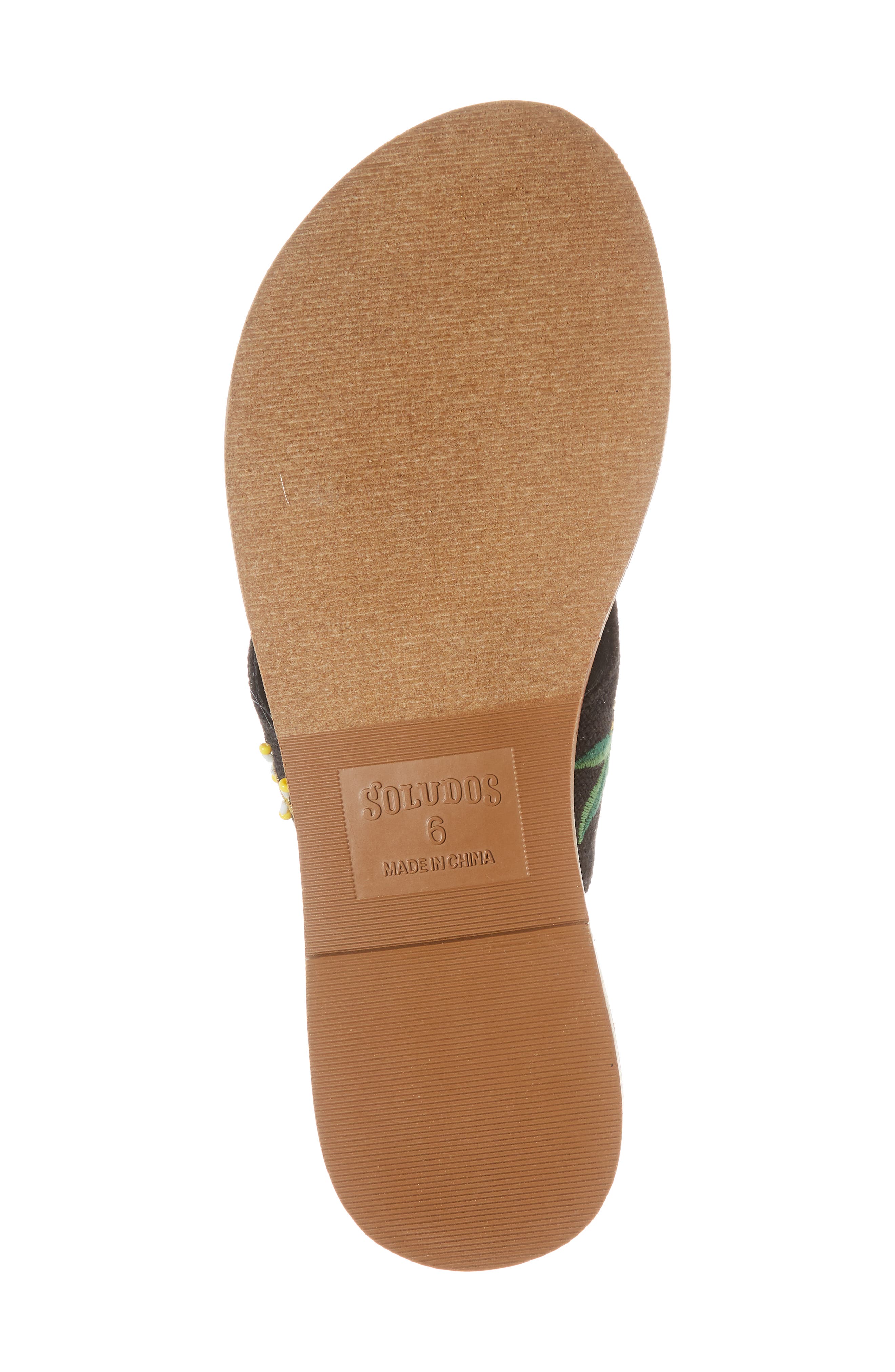 Embellished Floral Sandal, Alternate, color, BLACK