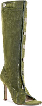 AZALEA WANG Kazuki Peep Toe Stiletto Boot