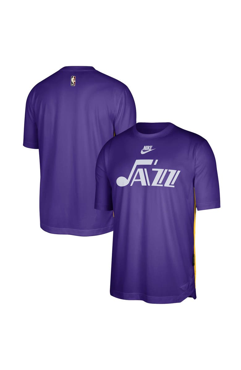 Nike Men's Nike Purple Utah Jazz Hardwood Classics 2023/24 Classic Edition Performance Pregame Shooting T-Shirt, Alternate, color, 