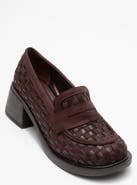 Prologue Shoes Marlon Woven Block Heel Loafer