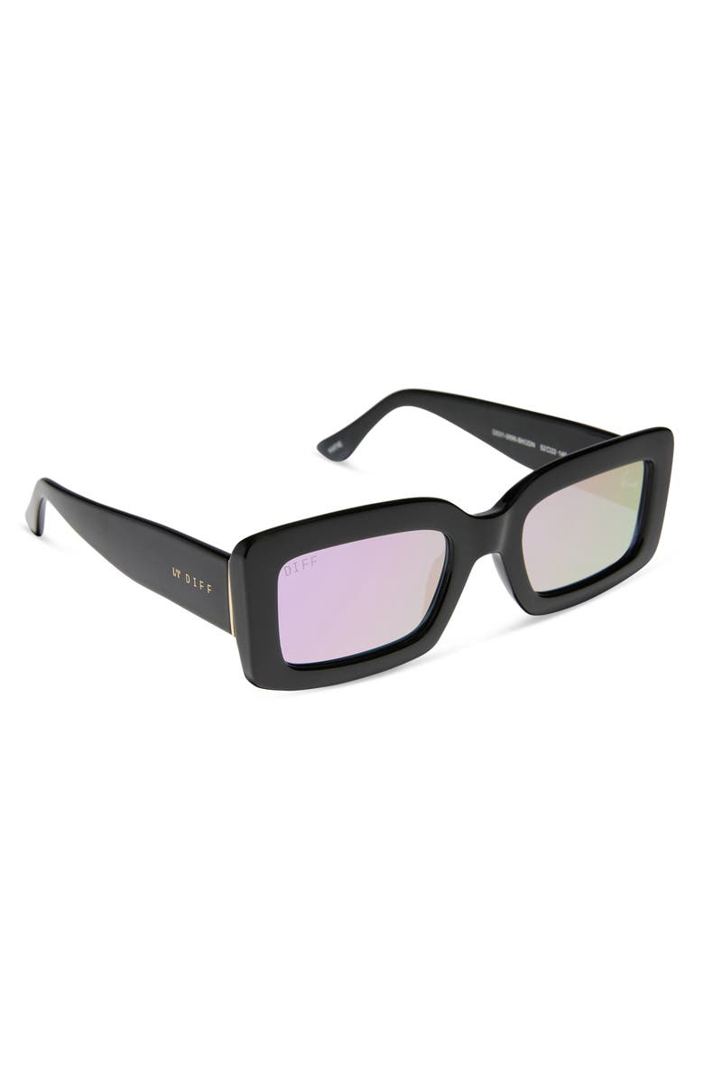 DIFF Katie 52mm Gradient Rectangle Sunglasses, Alternate, color, Black Orchid