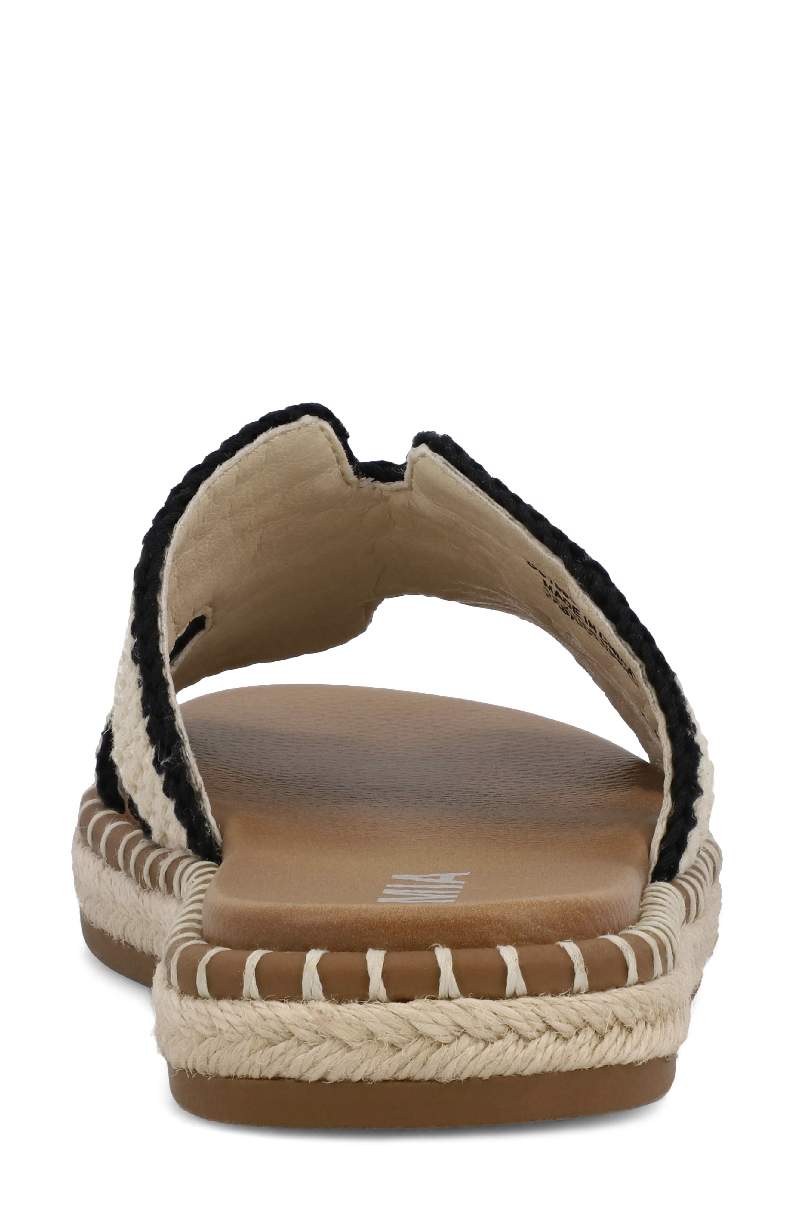 MIA Sabine Slide Sandal, Alternate, color, Black/ Off-White