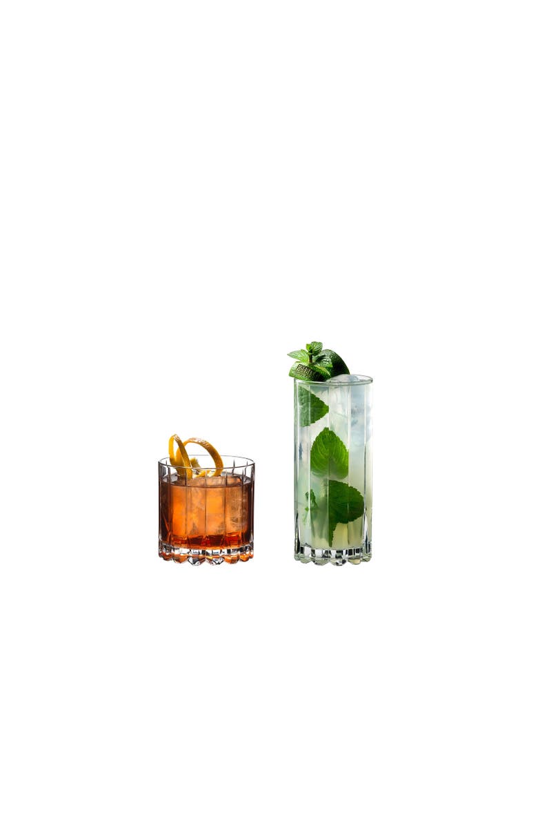 Riedel 8 Piece Bar Glassware Set, 4 Rocks and 4 Highball, Alternate, color, Clear