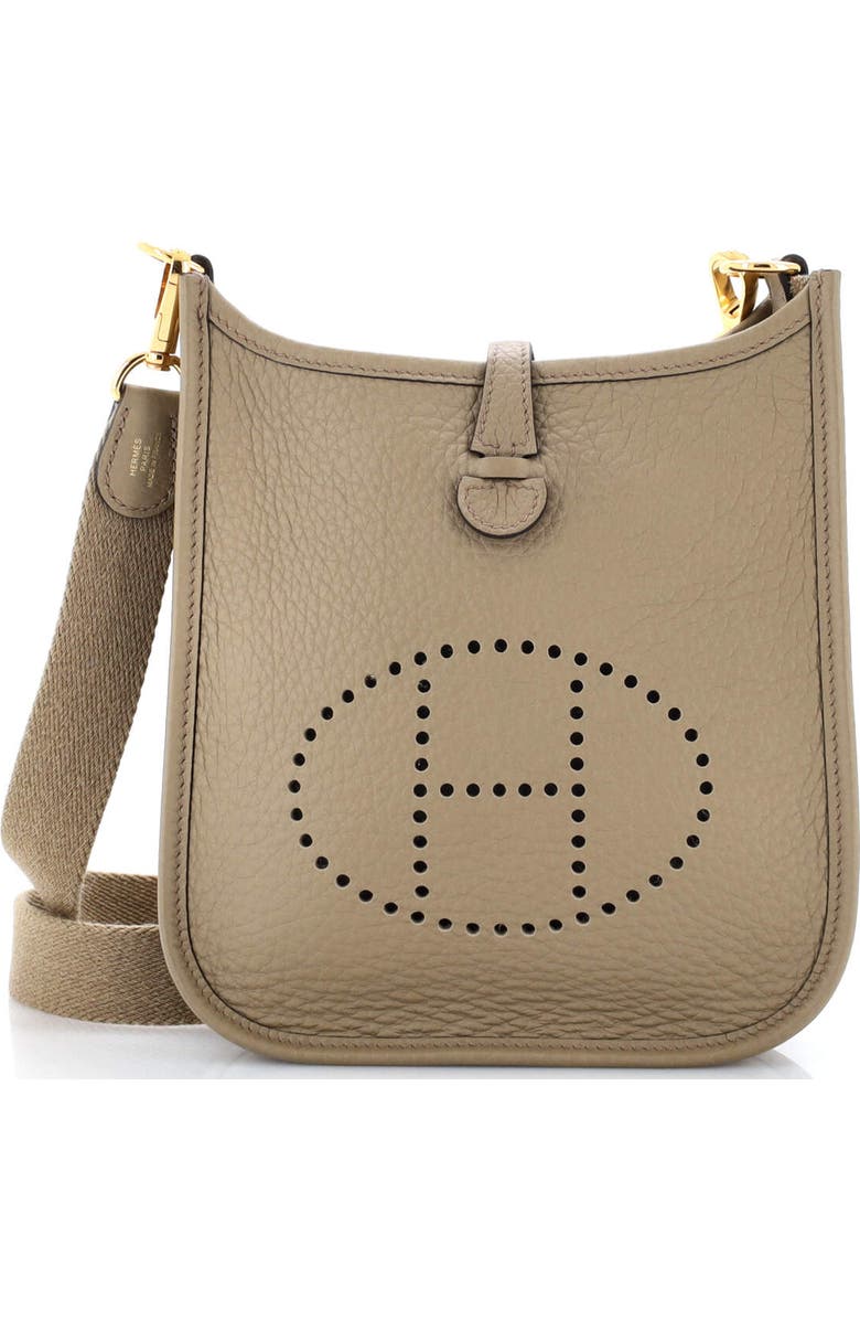 Pre-Owned Hermes Evelyne Bag Gen III Clemence TPM, Main, color, Beige Marfa