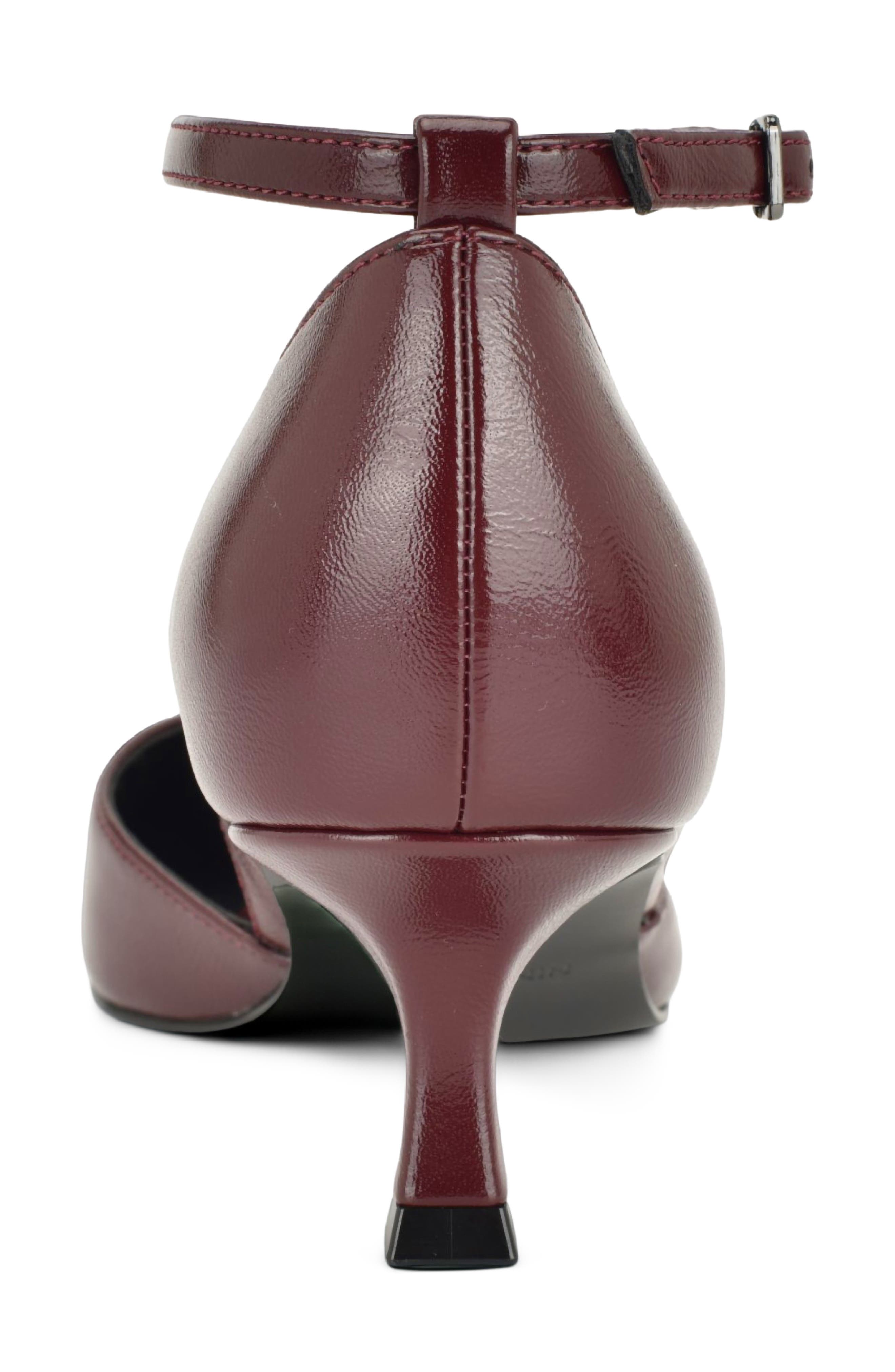Kory Faux Leather Pointed Toe Pump, Alternate, color, DARK RED