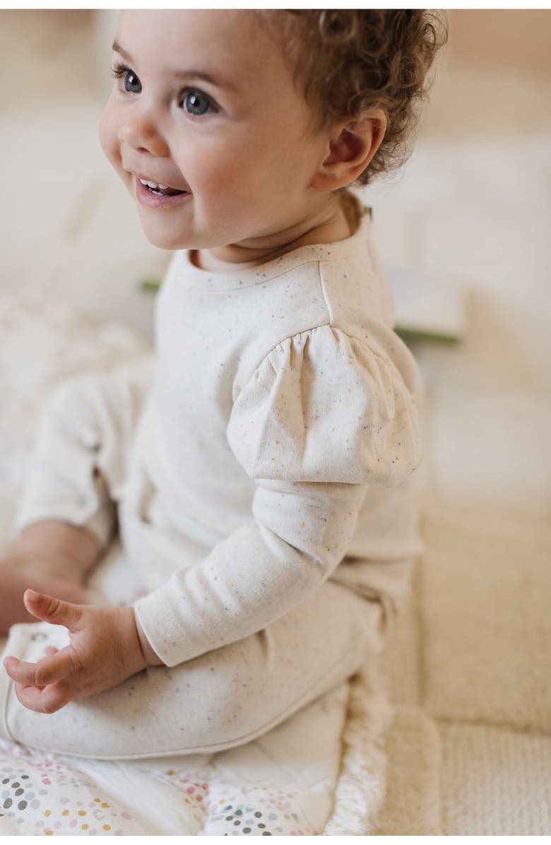 Pehr Confetti Ruffle Organic Cotton Romper, Alternate, color,