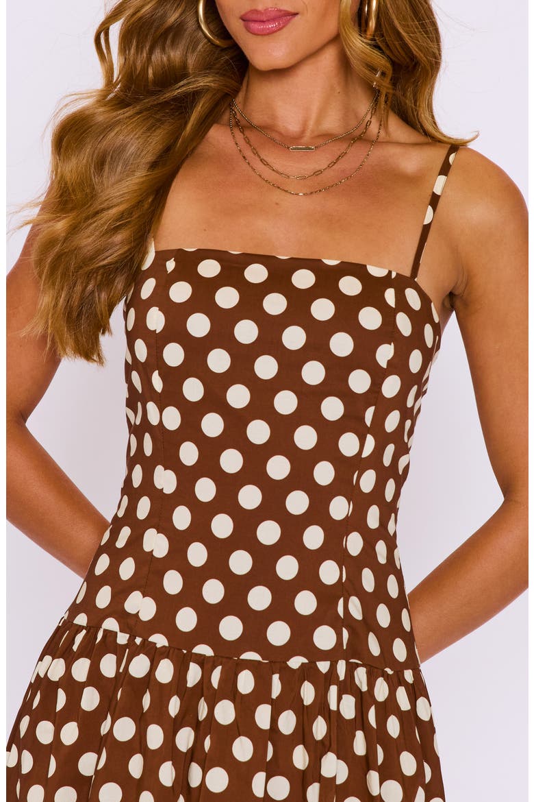 Pretty Woman Dropwaist Sleeveless Maxi Dress, Alternate, color, BROWN/ CREAM