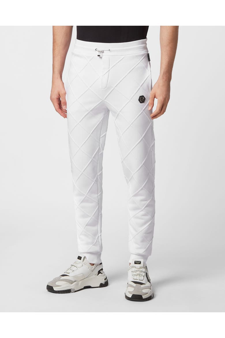 Jogging Trousers Men, Main, color, white