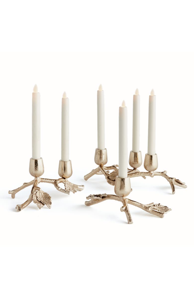 Napa Home & Garden Parna Taper Candle Holders Set of 6, Main, color, Gold