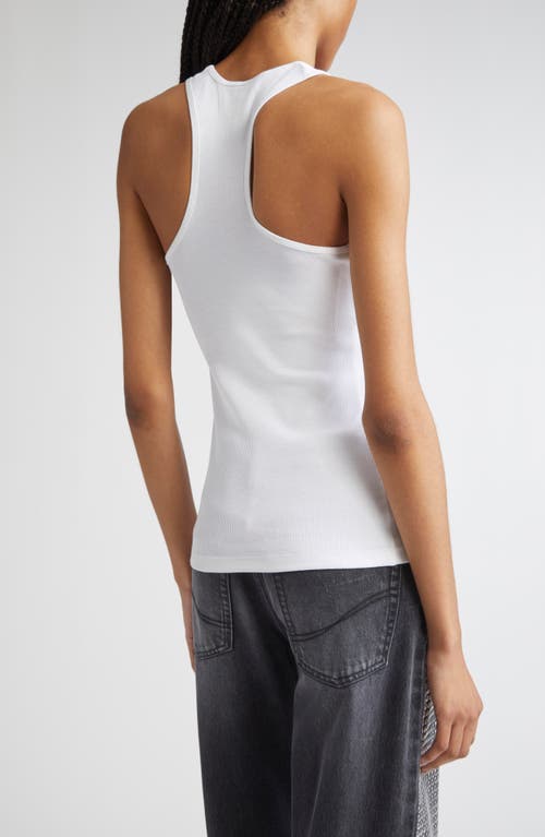 Stella Mccartney Slippery When Wet Flocked Rib Tank In White