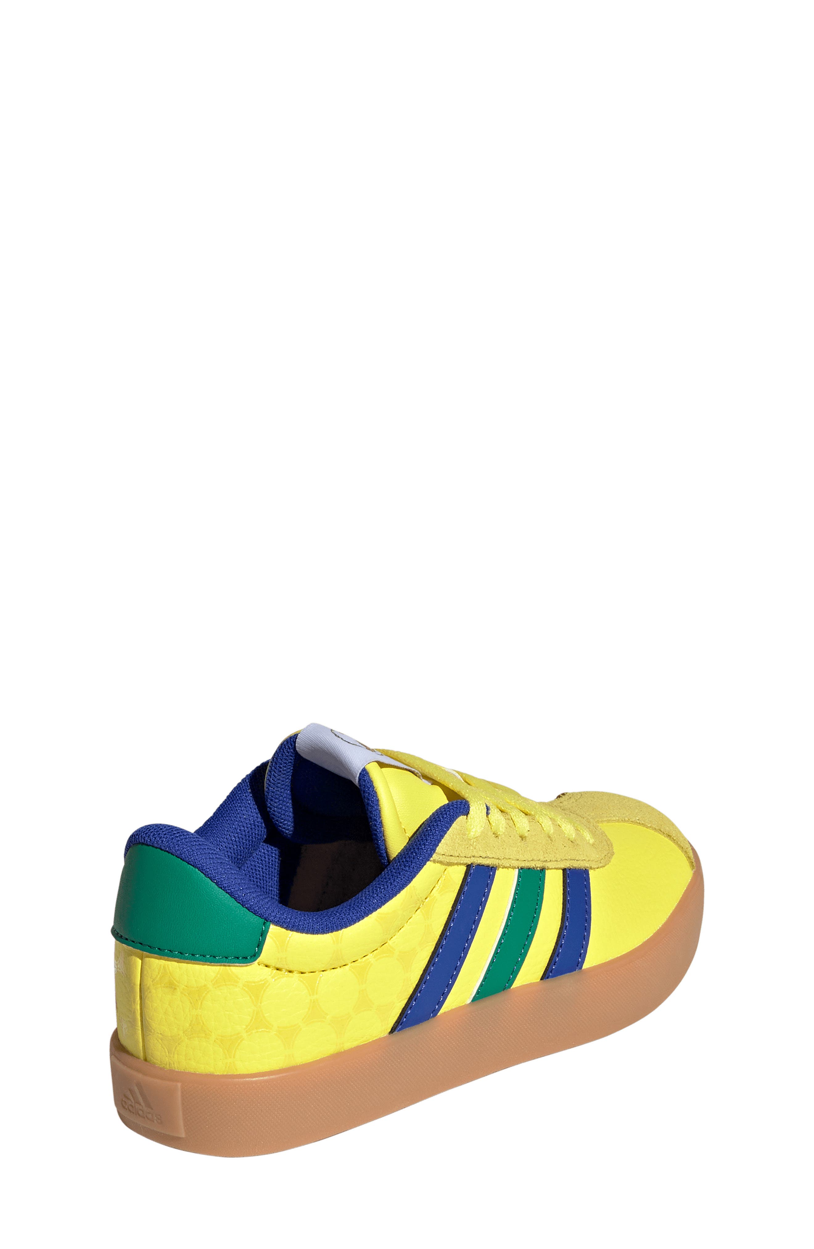 adidas Kids' VL Court 3.0 Sneaker, Alternate, color, Bright Yellow/ Blue/ Green