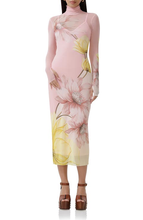 Shailene Long Sleeve Mesh Dress