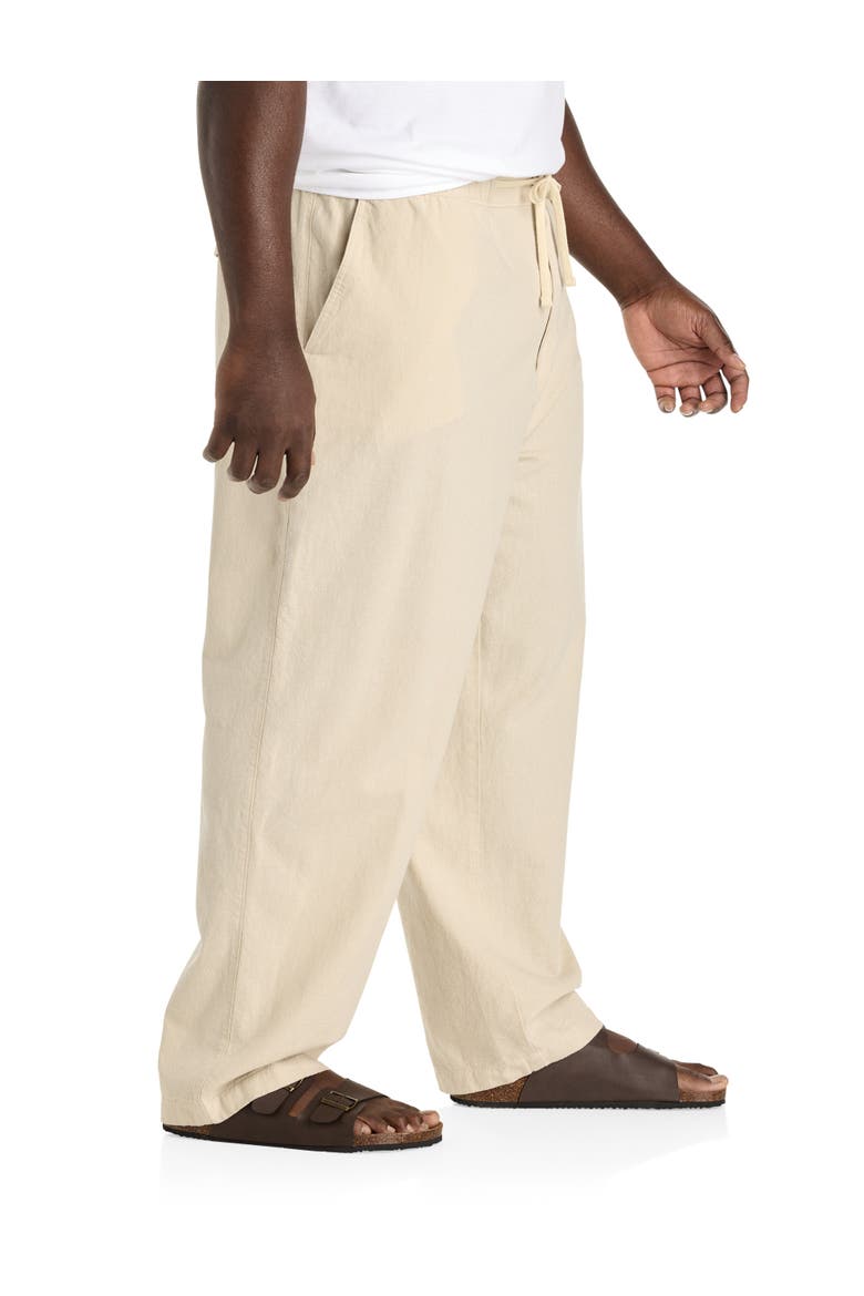Big & Tall Linen-Blend Loose-Fit Beach Pants, Alternate, color, NATURAL