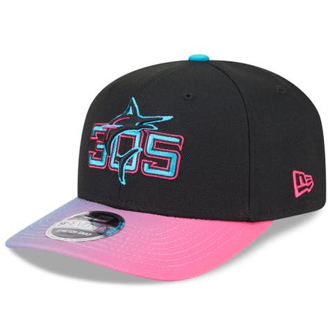 Men's New Era Black/Pink Miami Marlins 2025 City Connect 9SEVENTY Adjustable Hat